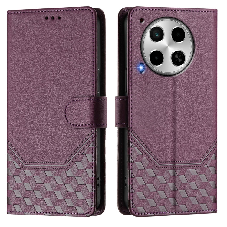 For Tecno Camon 30 5G / 4G Honeycomb Embossing RFID Leather Phone Case