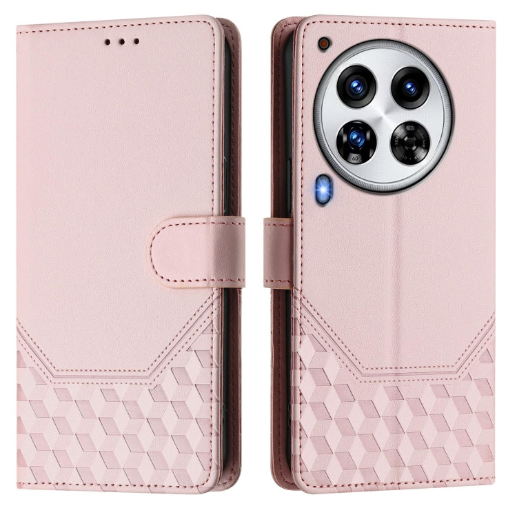 For Tecno Camon 30 Premier 5G Honeycomb Embossing RFID Leather Phone Case