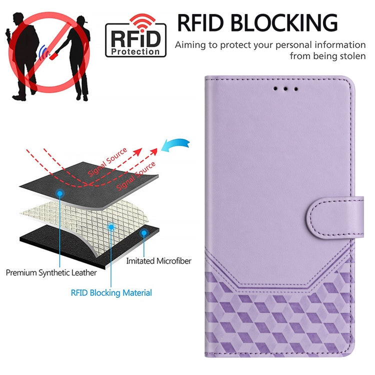 For Tecno Camon 30 Premier 5G Honeycomb Embossing RFID Leather Phone Case