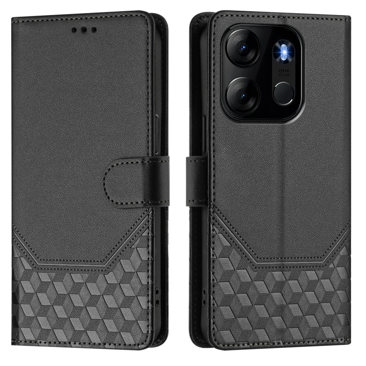 For Tecno Spark Go 2023 /  Infinix Smart 7 Honeycomb Embossing RFID Leather Phone Case