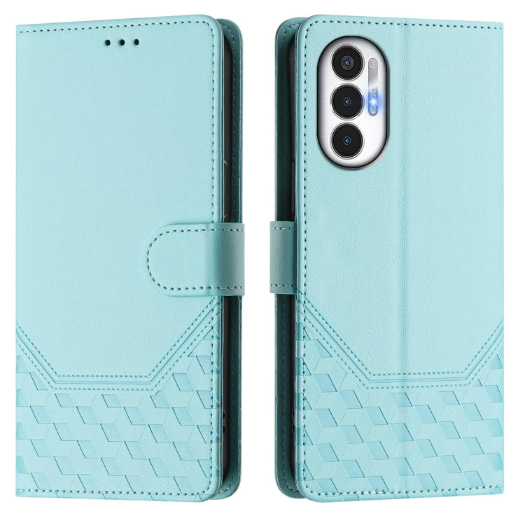For Tecno Pova 3 Honeycomb Embossing RFID Leather Phone Case