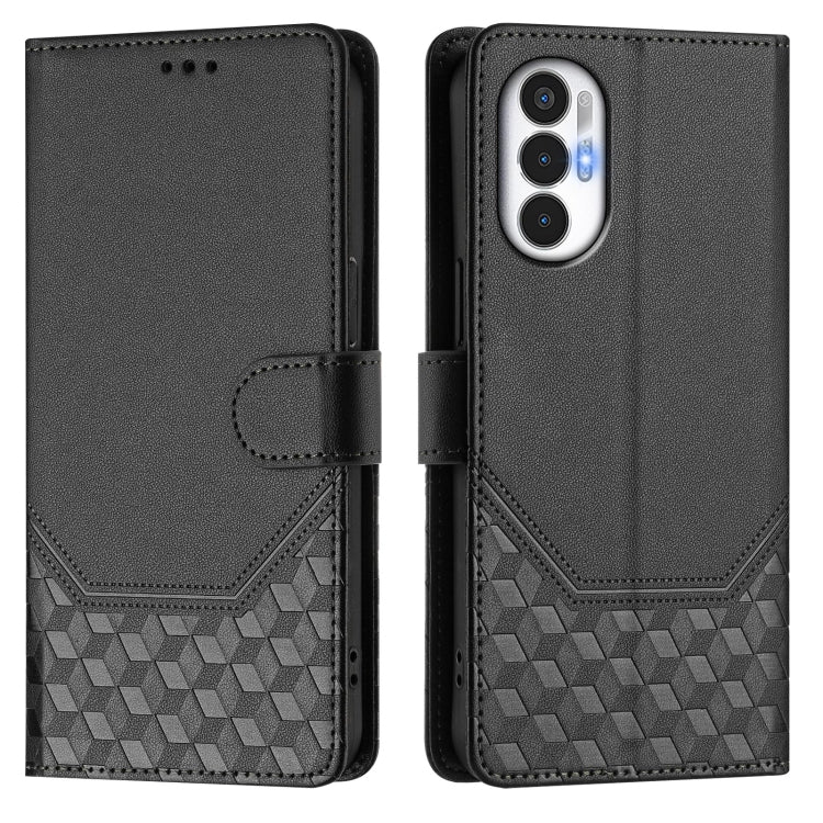 For Tecno Pova 3 Honeycomb Embossing RFID Leather Phone Case