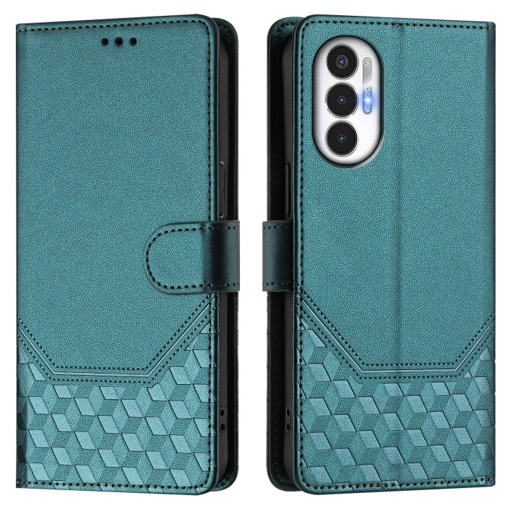 For Tecno Pova 3 Honeycomb Embossing RFID Leather Phone Case