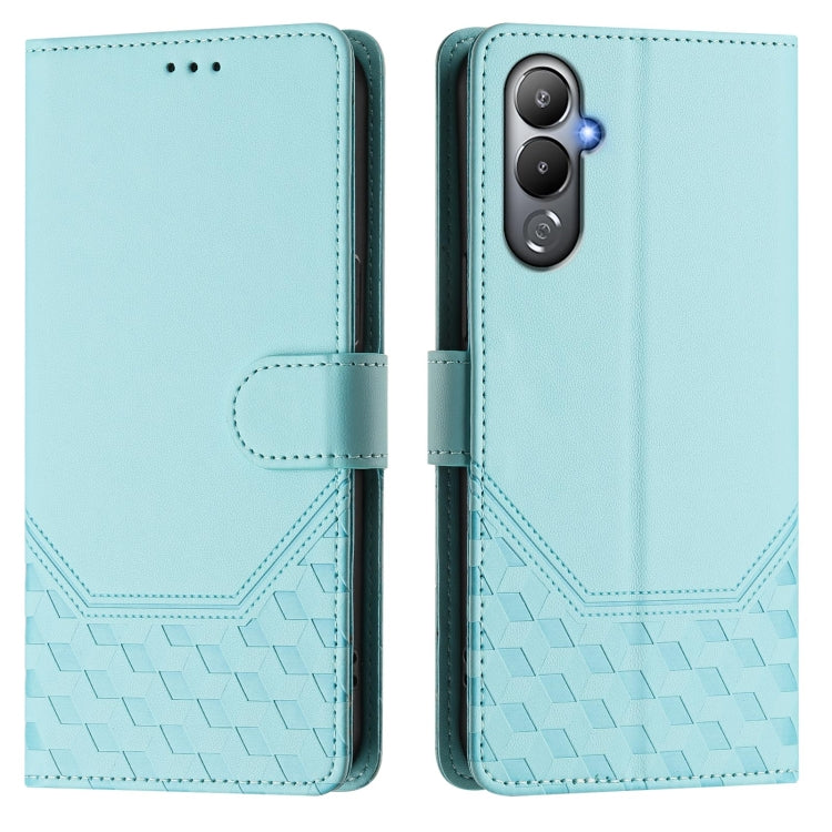 For Tecno Pova 4 Honeycomb Embossing RFID Leather Phone Case