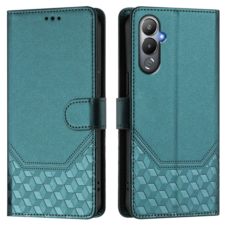 For Tecno Pova 4 Honeycomb Embossing RFID Leather Phone Case
