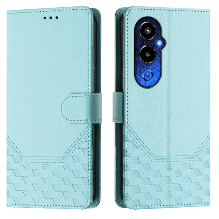 For Tecno Pova 4 Pro 4G Honeycomb Embossing RFID Leather Phone Case
