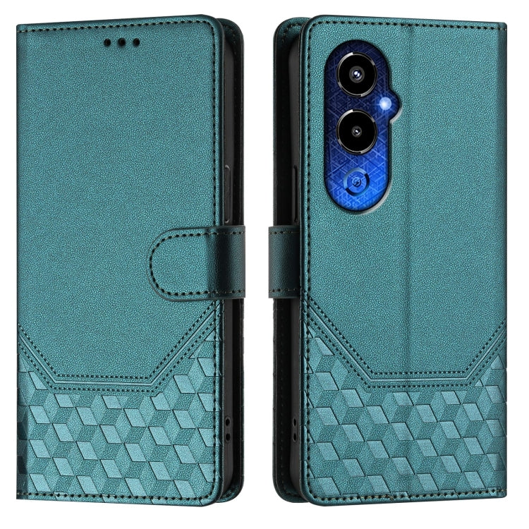 For Tecno Pova 4 Pro 4G Honeycomb Embossing RFID Leather Phone Case