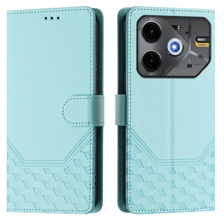 For Tecno Pova 6 Neo Honeycomb Embossing RFID Leather Phone Case