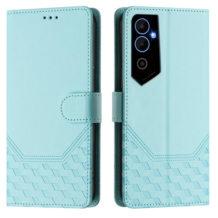 For Tecno Pova Neo 2 Honeycomb Embossing RFID Leather Phone Case