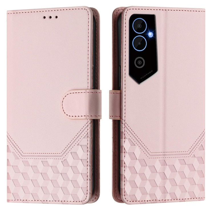 For Tecno Pova Neo 2 Honeycomb Embossing RFID Leather Phone Case