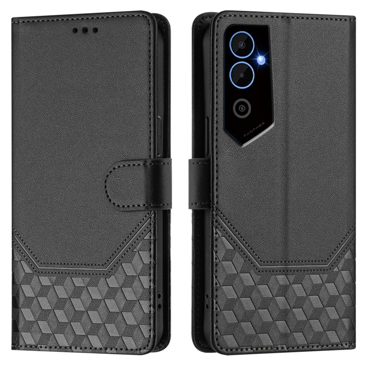 For Tecno Pova Neo 2 Honeycomb Embossing RFID Leather Phone Case