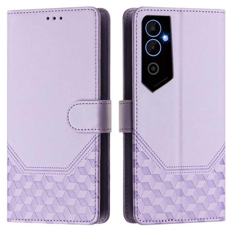 For Tecno Pova Neo 2 Honeycomb Embossing RFID Leather Phone Case