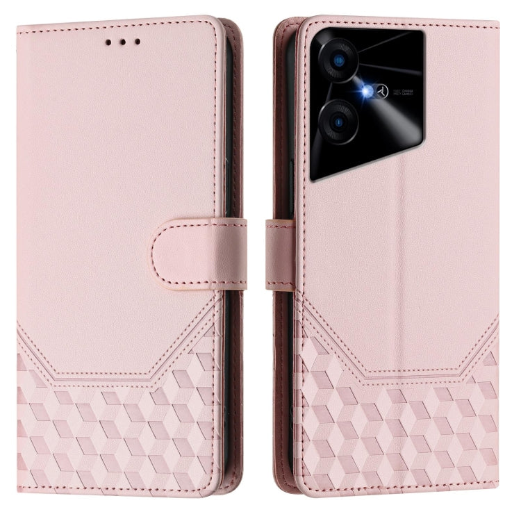 For Tecno Pova Neo 3 Honeycomb Embossing RFID Leather Phone Case