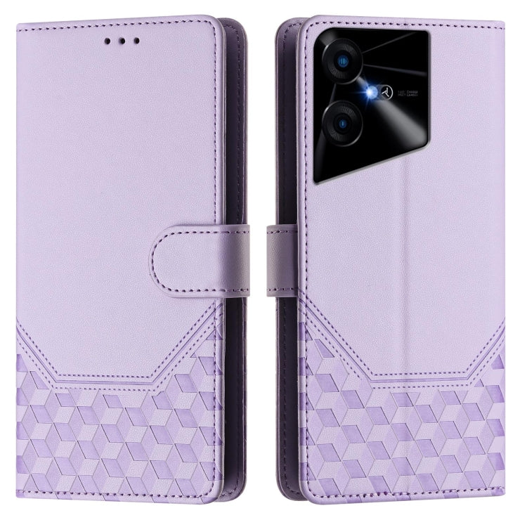 For Tecno Pova Neo 3 Honeycomb Embossing RFID Leather Phone Case