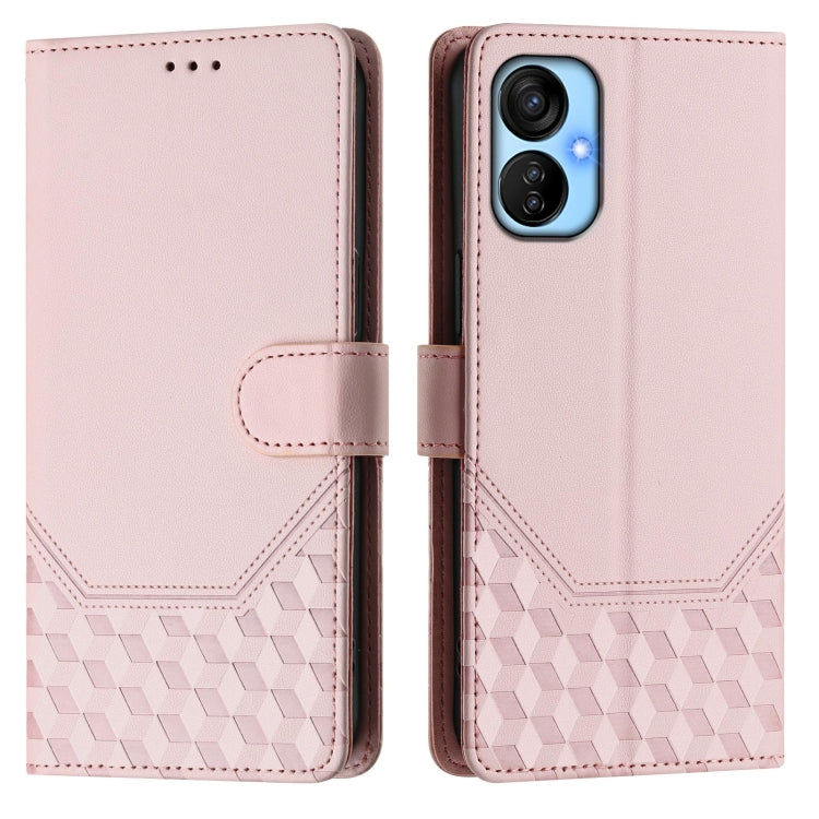 For Tecno Spark 9 Pro / Spark 9T Honeycomb Embossing RFID Leather Phone Case