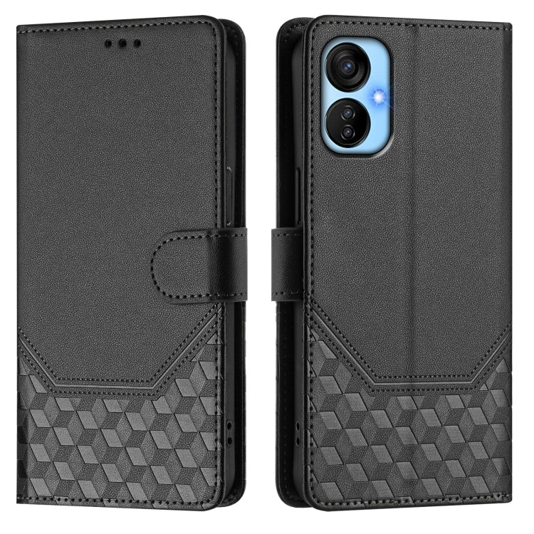 For Tecno Spark 9 Pro / Spark 9T Honeycomb Embossing RFID Leather Phone Case