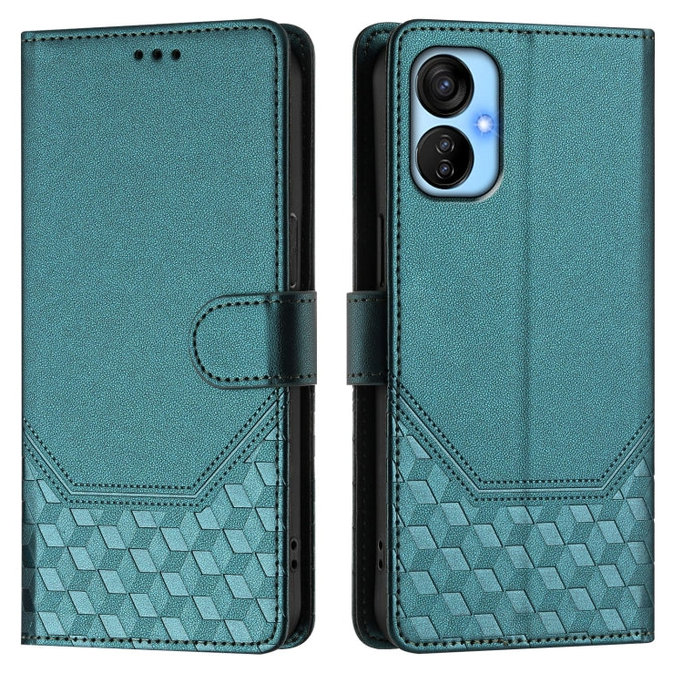 For Tecno Spark 9 Pro / Spark 9T Honeycomb Embossing RFID Leather Phone Case