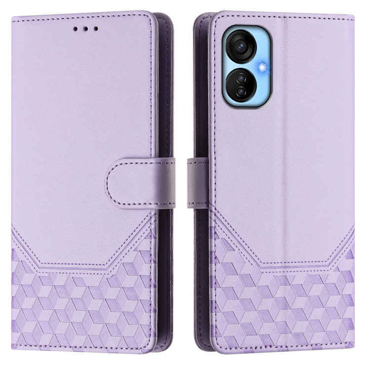 For Tecno Spark 9 Pro / Spark 9T Honeycomb Embossing RFID Leather Phone Case