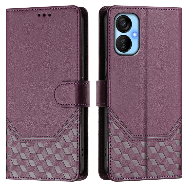 For Tecno Spark 9 Pro / Spark 9T Honeycomb Embossing RFID Leather Phone Case