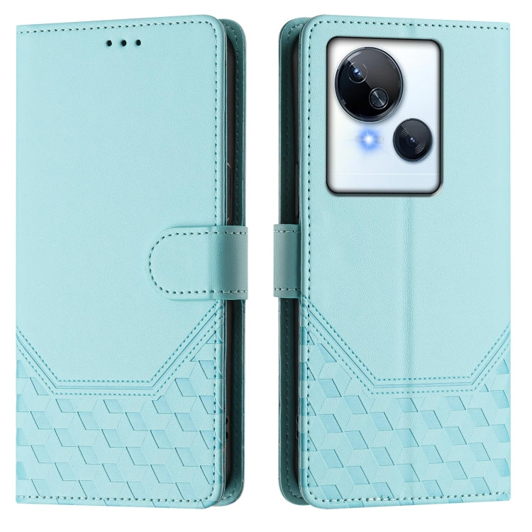 For Tecno Spark 10 5G Honeycomb Embossing RFID Leather Phone Case