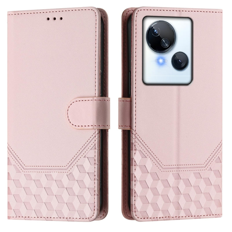 For Tecno Spark 10 5G Honeycomb Embossing RFID Leather Phone Case