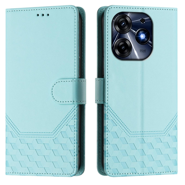For Tecno Spark 10 Pro 4G Honeycomb Embossing RFID Leather Phone Case