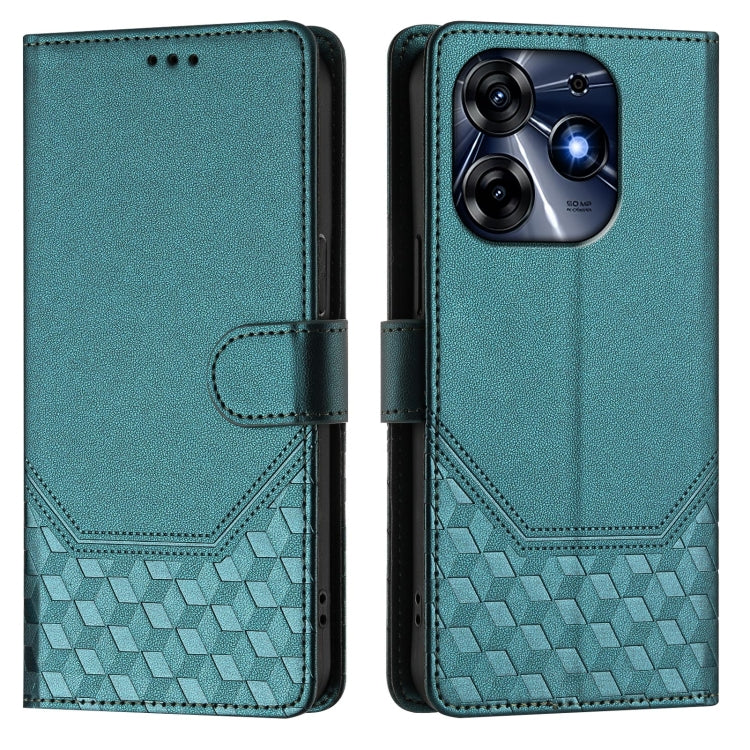 For Tecno Spark 10 Pro 4G Honeycomb Embossing RFID Leather Phone Case