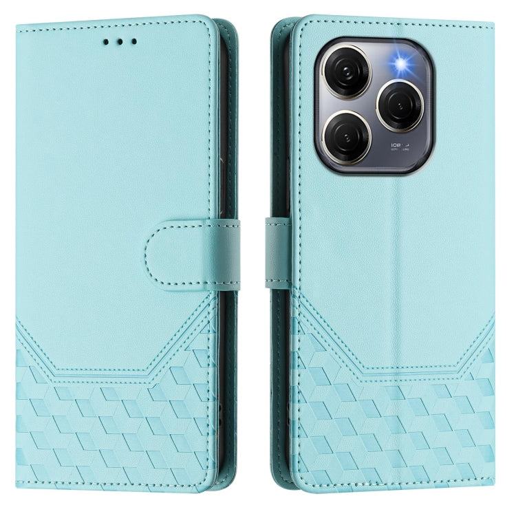 For Tecno Spark 20 Pro 5G Honeycomb Embossing RFID Leather Phone Case