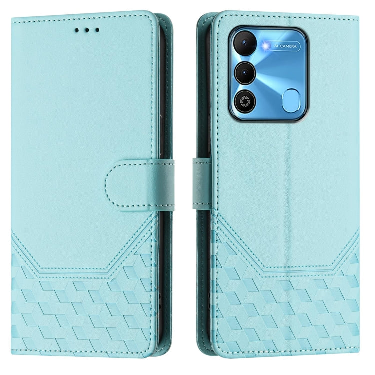 For Tecno Spark 9 Honeycomb Embossing RFID Leather Phone Case