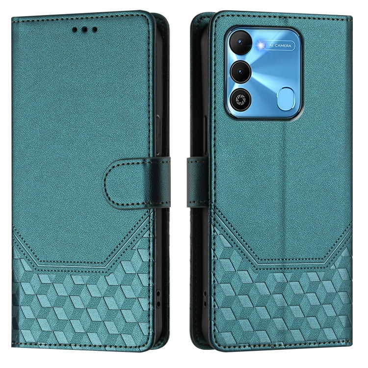 For Tecno Spark 9 Honeycomb Embossing RFID Leather Phone Case
