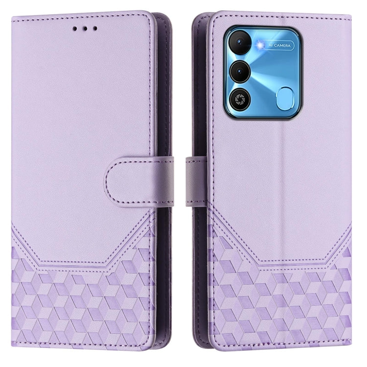 For Tecno Spark 9 Honeycomb Embossing RFID Leather Phone Case