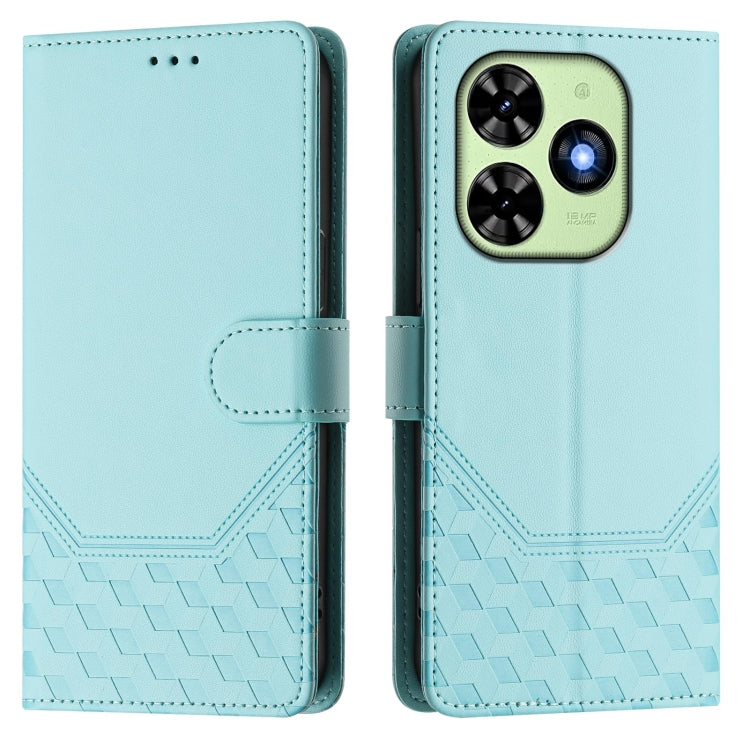 For Tecno Spark Go 2024 4G Honeycomb Embossing RFID Leather Phone Case