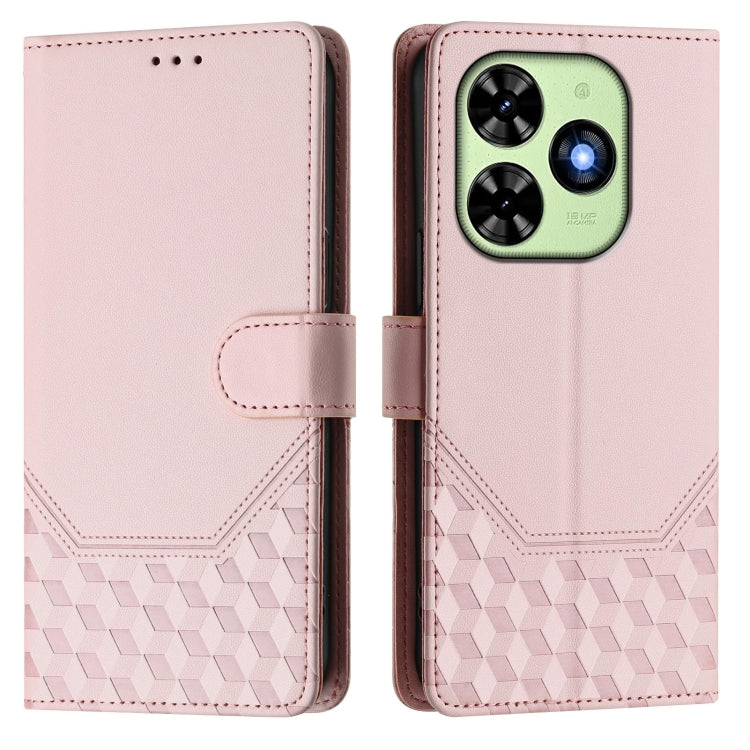For Tecno Spark Go 2024 4G Honeycomb Embossing RFID Leather Phone Case