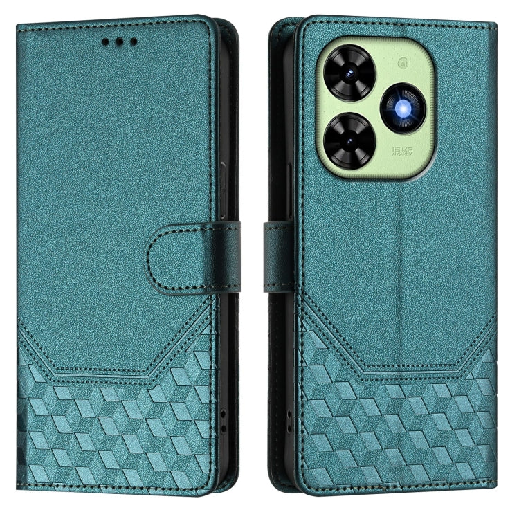 For Tecno Spark Go 2024 4G Honeycomb Embossing RFID Leather Phone Case