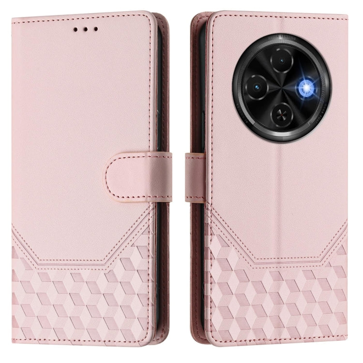 For Tecno Spark 30C Honeycomb Embossing RFID Leather Phone Case