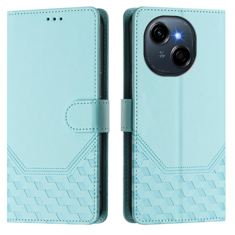 For Tecno Spark Go 1 / Spark Go 2025 Honeycomb Embossing RFID Leather Phone Case