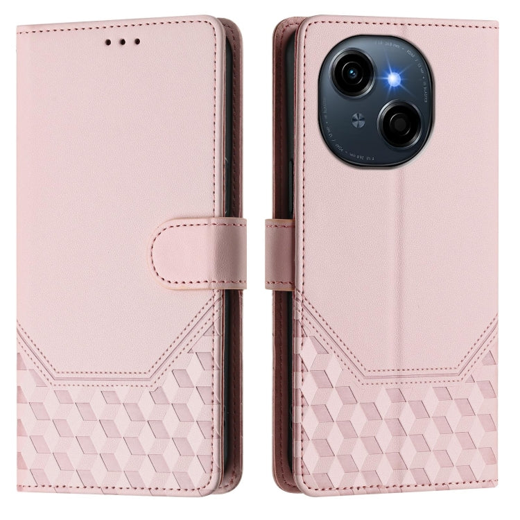 For Tecno Spark Go 1 / Spark Go 2025 Honeycomb Embossing RFID Leather Phone Case