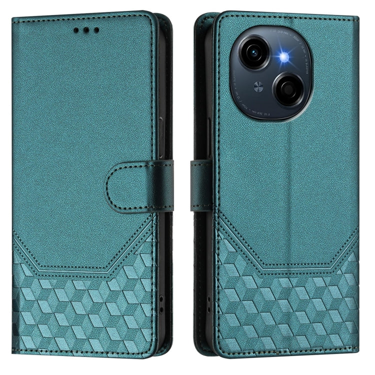 For Tecno Spark Go 1 / Spark Go 2025 Honeycomb Embossing RFID Leather Phone Case