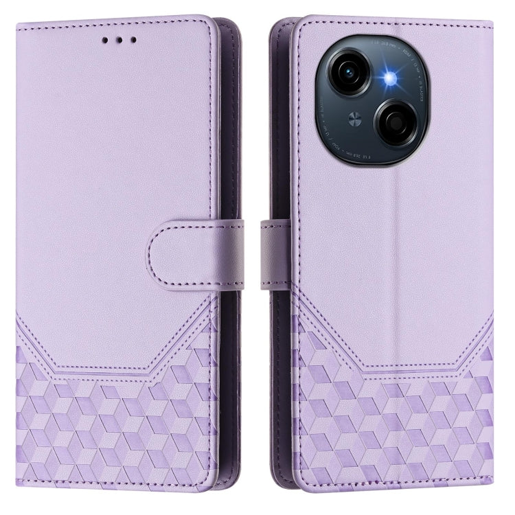 For Tecno Spark Go 1 / Spark Go 2025 Honeycomb Embossing RFID Leather Phone Case