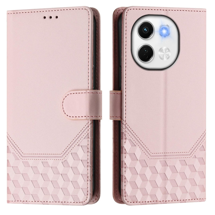 For Tecno Spark 30 5G Honeycomb Embossing RFID Leather Phone Case