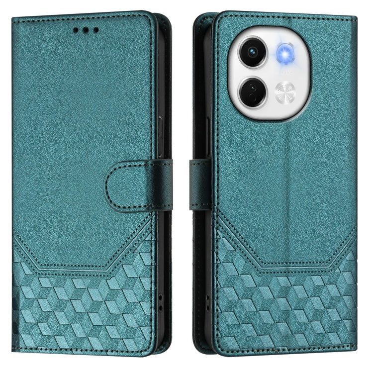 For Tecno Spark 30 5G Honeycomb Embossing RFID Leather Phone Case