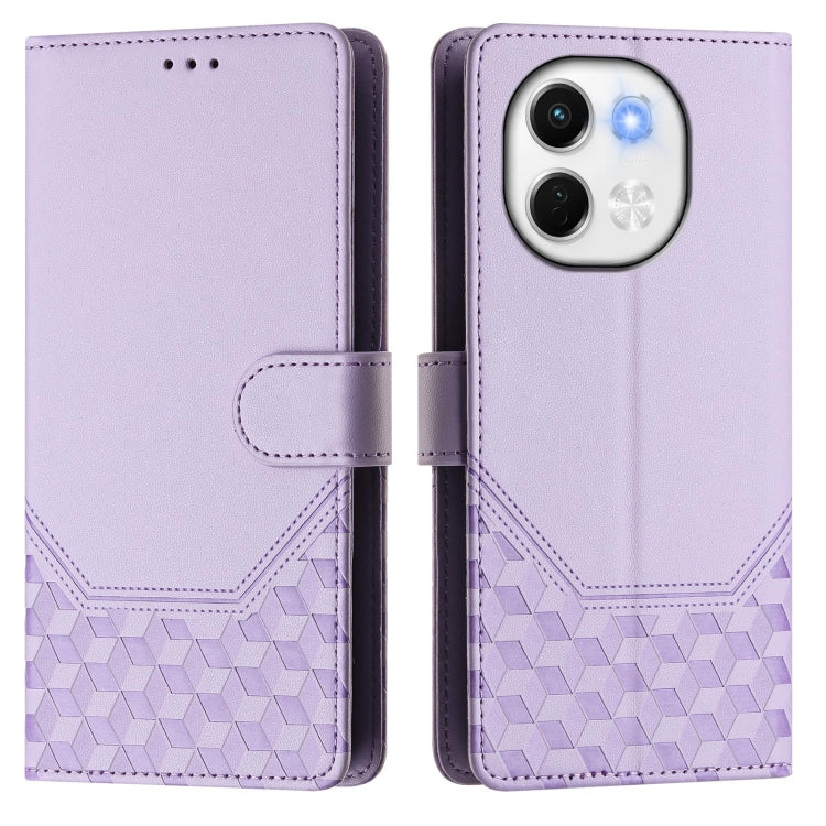 For Tecno Spark 30 5G Honeycomb Embossing RFID Leather Phone Case