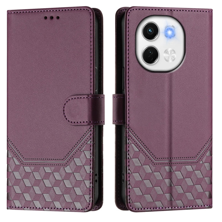 For Tecno Spark 30 5G Honeycomb Embossing RFID Leather Phone Case