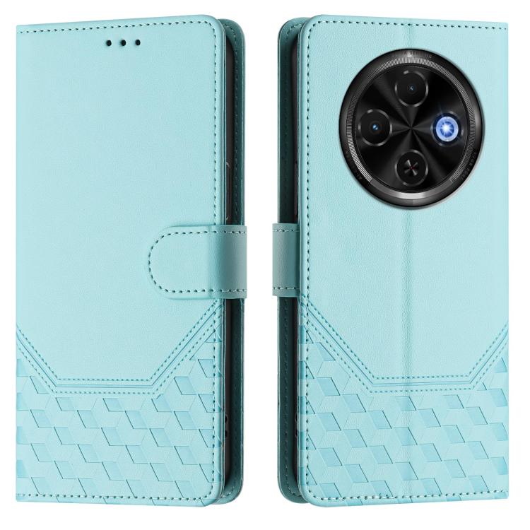 For Tecno Spark 30C 5G / Pop 9 5G Honeycomb Embossing RFID Leather Phone Case