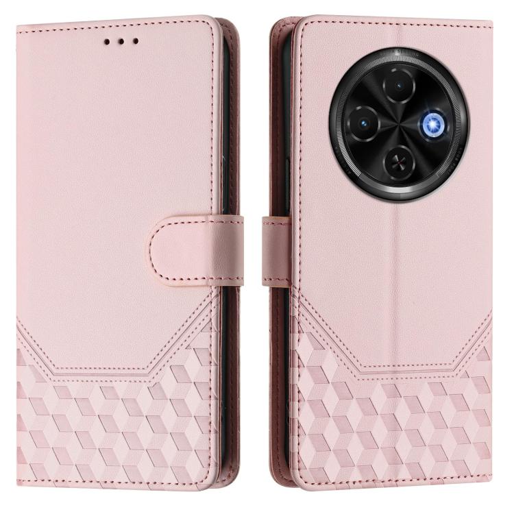 For Tecno Spark 30C 5G / Pop 9 5G Honeycomb Embossing RFID Leather Phone Case