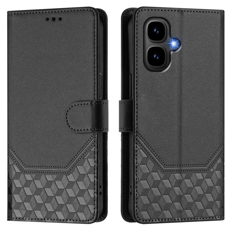 For Tecno Pop 10 / Infinix Smart 10 4G Honeycomb Embossing RFID Leather Phone Case