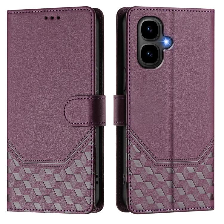 For Tecno Pop 10 / Infinix Smart 10 4G Honeycomb Embossing RFID Leather Phone Case