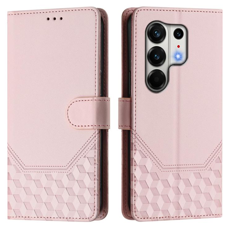 For Tecno Camon 50 Pro 4G Honeycomb Embossing RFID Leather Phone Case