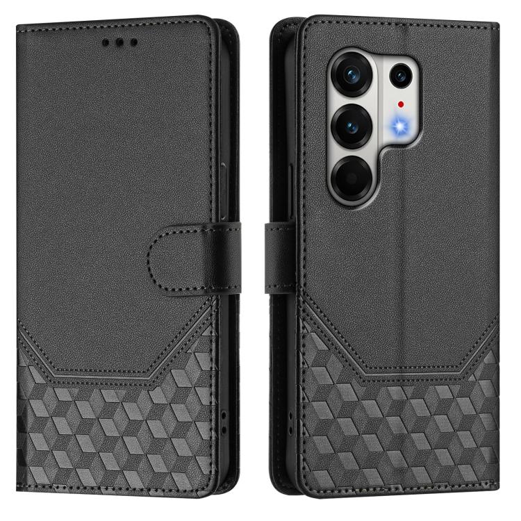 For Tecno Camon 50 Pro 4G Honeycomb Embossing RFID Leather Phone Case