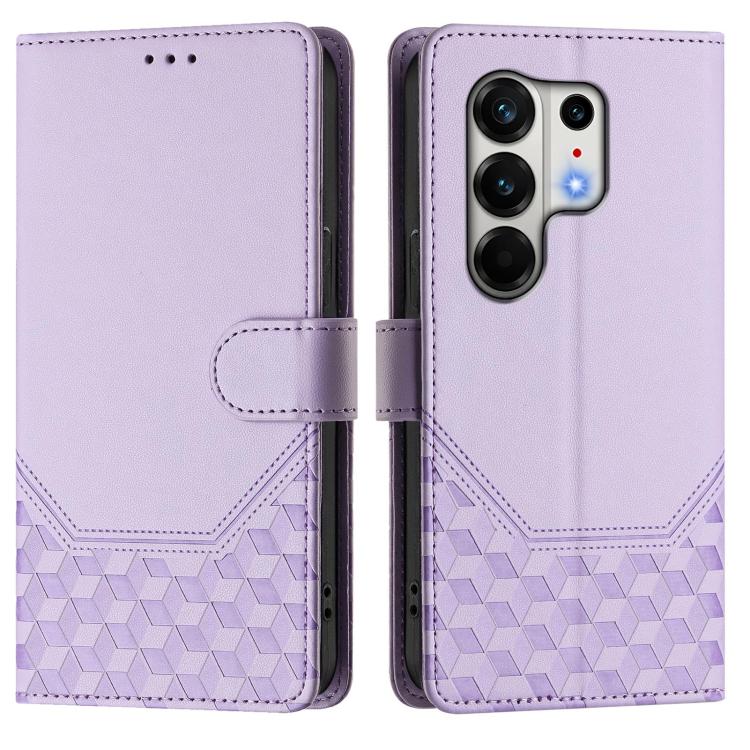 For Tecno Camon 50 Pro 4G Honeycomb Embossing RFID Leather Phone Case